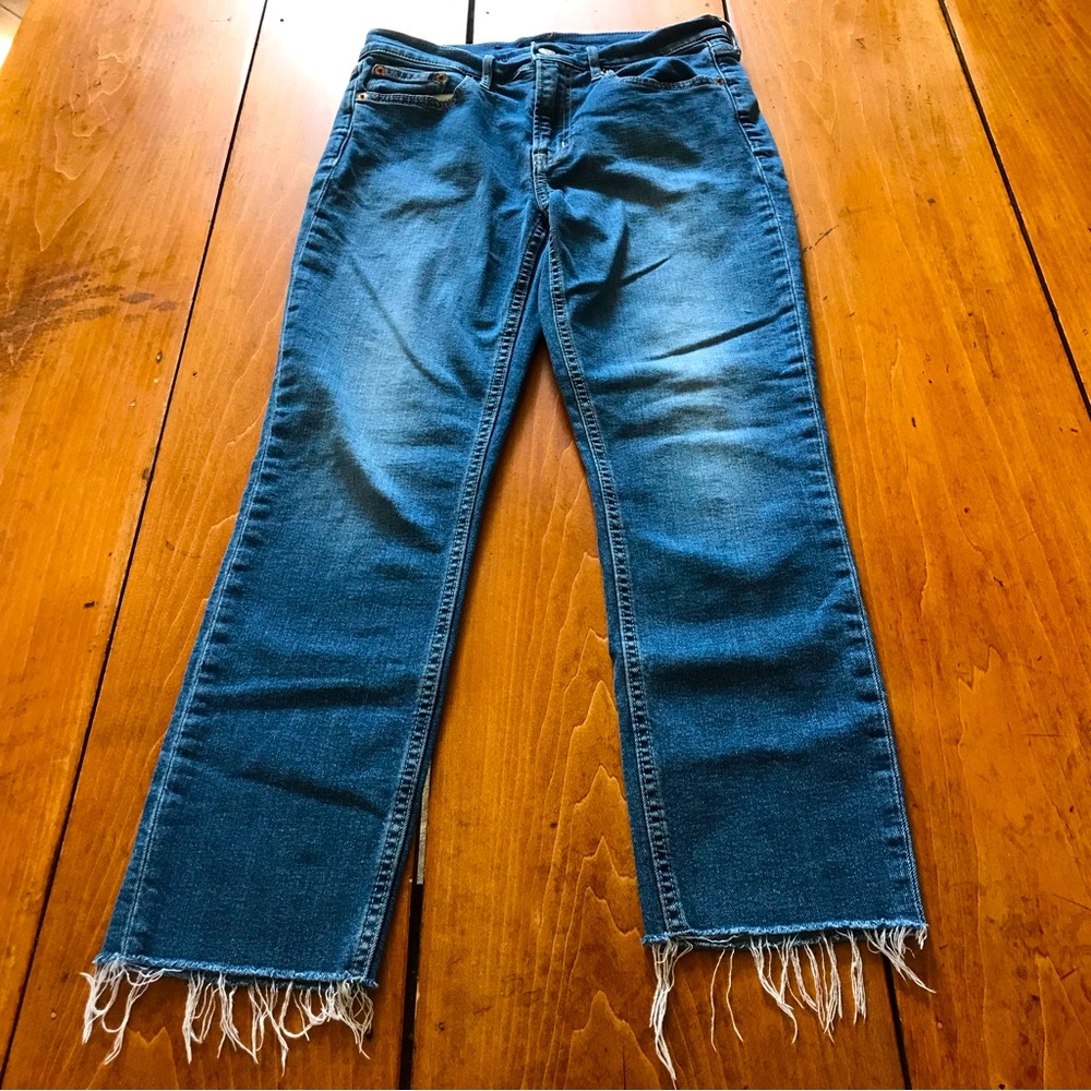 Gap Women’s Vintage Mid Rise Slim Ankle Jeans with Frayed Hem - Size 28 / 6